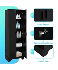 Casainc 71.2"H Storage Cabinet with 2 Doors and Adjustable Shelf, Mdf