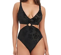 Bar Iii Women's Place The Sun Over-The-Shoulder Ring Mio One-Piece Swimsuit, Macy's Exclusive