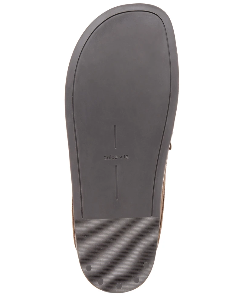 Dolce Vita Women's Jordero Buckle Tailored Flat Mules