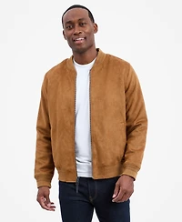 Michael Kors Men's Faux Suede Bomber Jacket