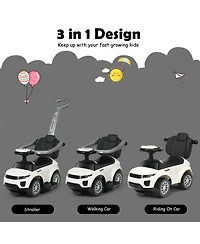Sugift 3 In 1 Ride on Push Car Toddler Stroller Sliding Car with Music