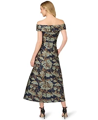 Adrianna Papell Women's Off-The-Shoulder Gown