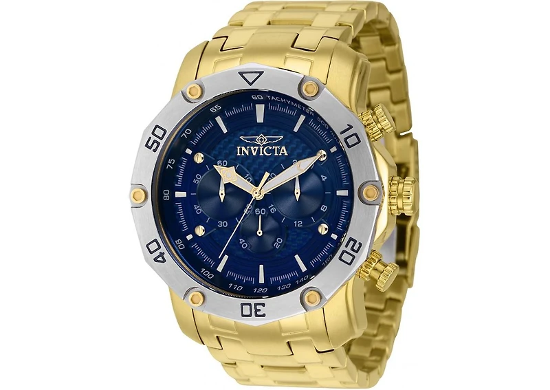 Invicta Men's 38444 Pro Diver Quartz Chronograph Blue Dial Watch