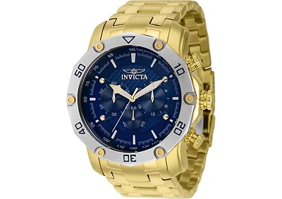 Invicta Men's 38444 Pro Diver Quartz Chronograph Blue Dial Watch