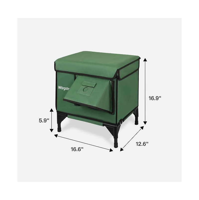 AllGuard Outdoor Heated Cat House – Night Camo (Small)