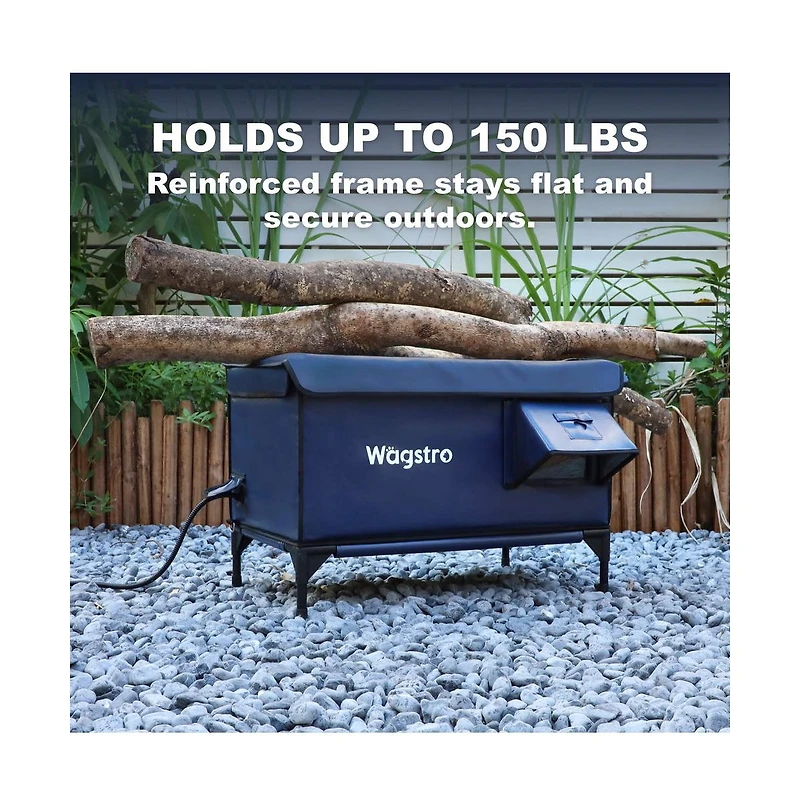 Flagship Outdoor Heated Cat House — Navy Blue