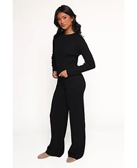 Petal and Pup Women's Elliot Knitted Pant Set - Black