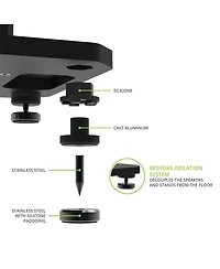 Kanto SX30 30" Fillable Speaker Stands with Isolation Feet - Pair (Black)