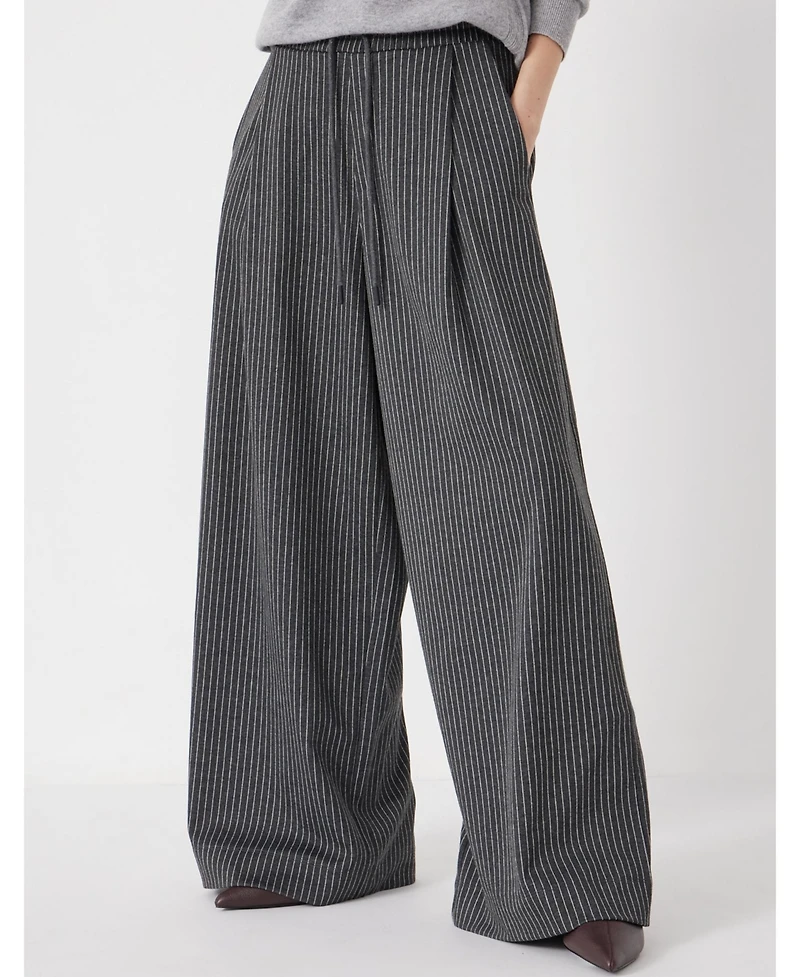 Hush Women's Pinstripe Wide Leg Jogger