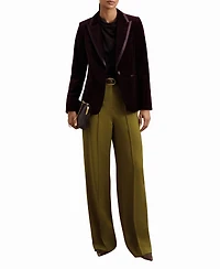 Reiss Women's Wide-Leg Pintuck Pants