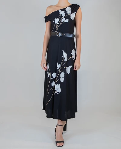 Taylor Women's Belted Off-The-Shoulder Dress