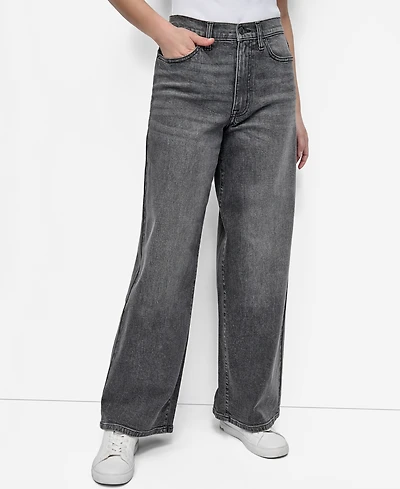 Dkny Jeans Women's High Rise Modern Wide Leg