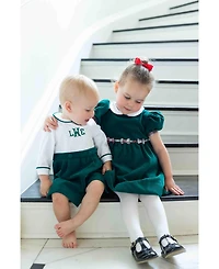 Florence Eiseman Baby Boys One Piece & Suits & Sets Pique And Velvet Short Sleeve All In One Shortall