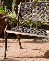 Elmann Antiqued Copper-Finish Bench