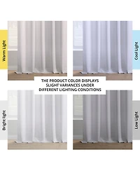 Half Price Drapes Dove White Italian Faux Linen Room Darkening Curtain