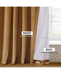 Half Price Drapes Amber Gold Signature Velvet Blackout Curtain