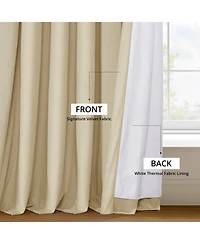 Half Price Drapes Neutral Ground Signature Velvet Blackout Curtain