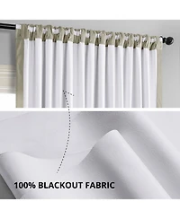 Half Price Drapes Cool Beige Signature Extra Wide Velvet Blackout Curtain