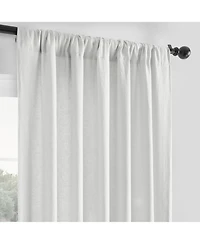 Half Price Drapes Crisp White French Linen Room Darkening Curtain