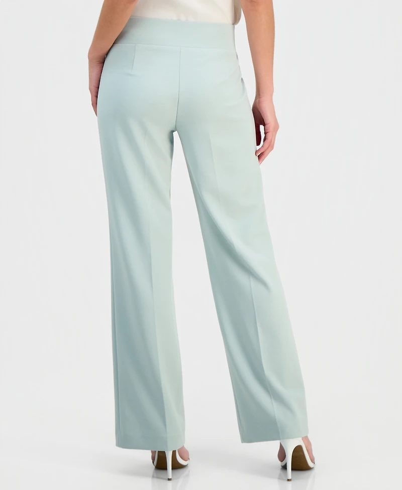 Anne Klein Women's High-Rise Wide-Leg Pull On Pants