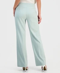 Anne Klein Women's High-Rise Wide-Leg Pull On Pants