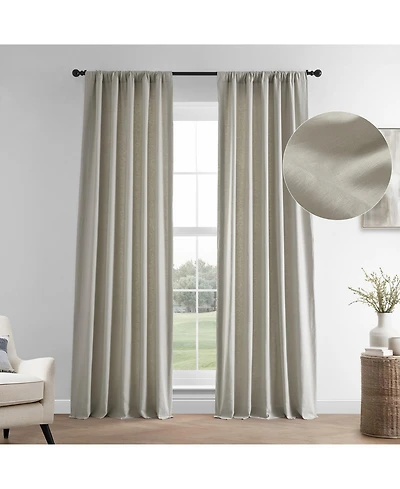 Half Price Drapes Fresh Khaki French Linen Room Darkening Curtain