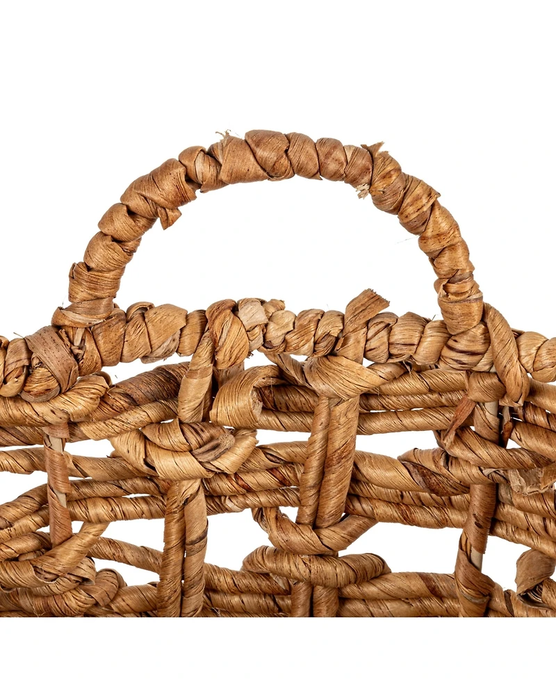 Storied Home Round Water Hyacinth Baskets, Set of 2