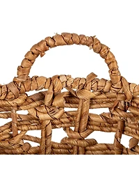 Storied Home Round Water Hyacinth Baskets, Set of 2
