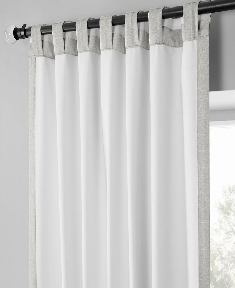 Half Price Drapes Boho Chic Faux Linen Blackout Curtain Pair (2 Panels