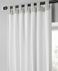 Half Price Drapes Boho Chic Faux Linen Blackout Curtain Pair (2 Panels