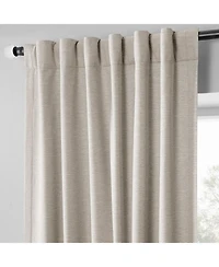 Half Price Drapes Boho Chic Faux Linen Blackout Curtain Pair (2 Panels