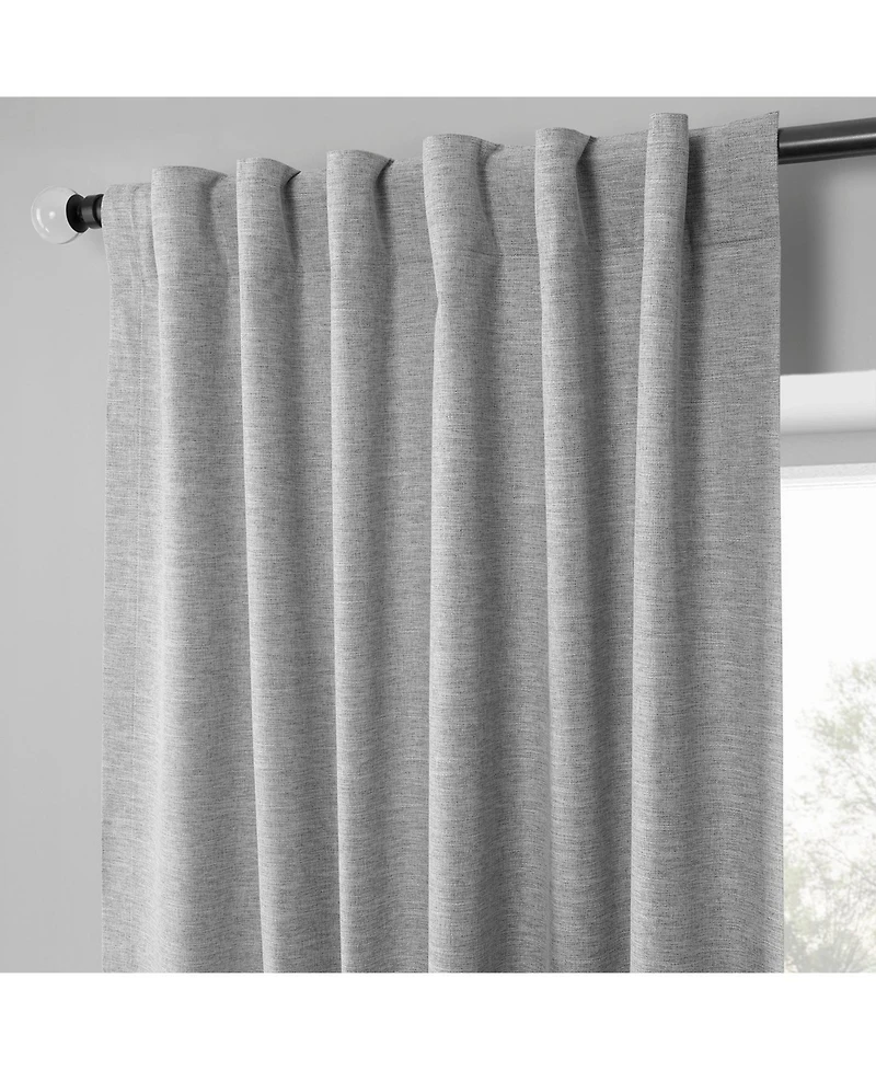 Half Price Drapes Boho Chic Faux Linen Blackout Curtain Pair (2 Panels