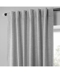 Half Price Drapes Boho Chic Faux Linen Blackout Curtain Pair (2 Panels