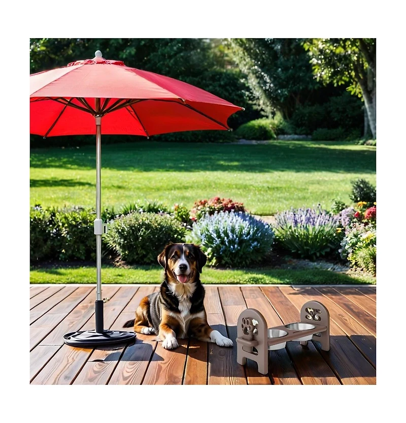 Aostirmotor Conscious Pet Feeder Repurposed Poly Lumber Adjustable Height for On-the-Go Meals