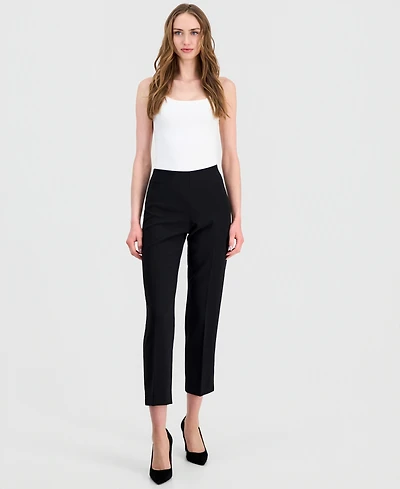 Anne Klein Women's Hollywood-Waist Straight Ankle Pants