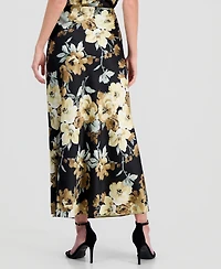 Anne Klein Women's Floral-Print Pull-On Flared Skirt