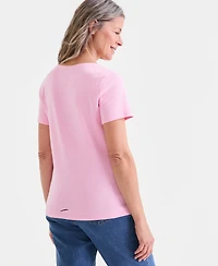 Style & Co Petite Cotton Scoop-Neck Short-Sleeve Top, Created for Macy's