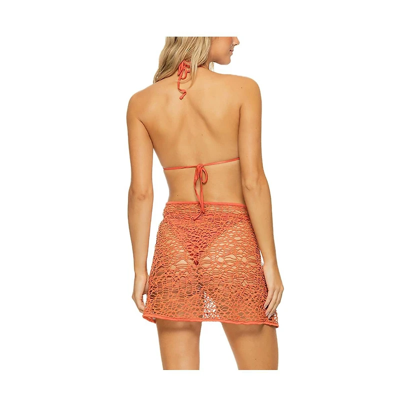 Guria Beachwear Women's Sea Strings Macrame Mini Skirt Cover-up
