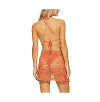 Guria Beachwear Women's Sea Strings Macrame Mini Skirt Cover-up