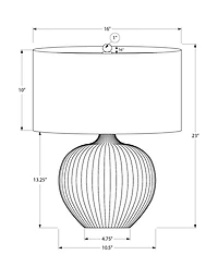 Monarch Specialties Lighting 23" Ceramic Table Lamp