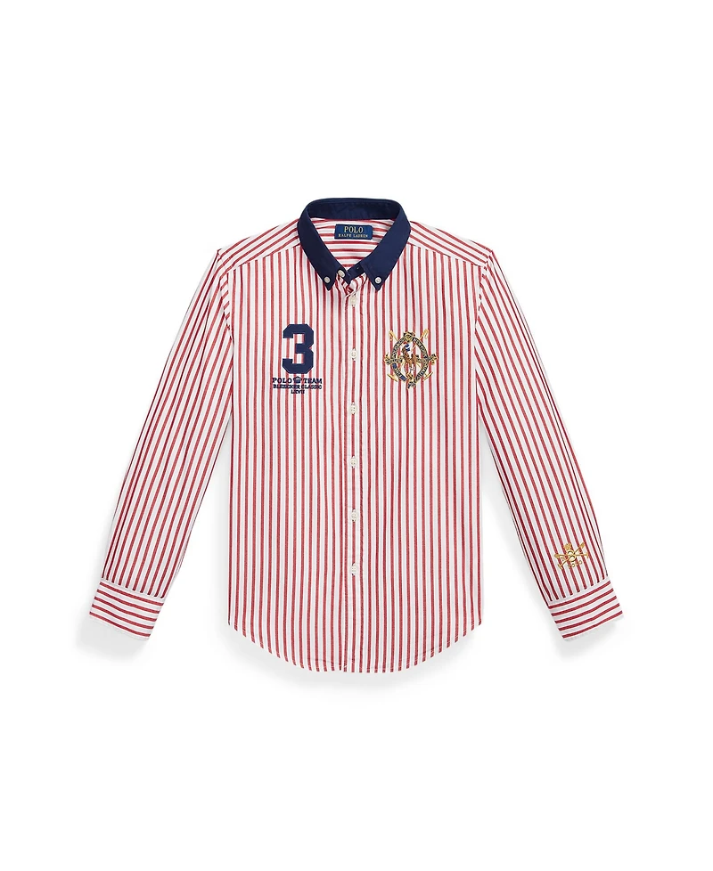 Polo Ralph Lauren Boys 8-20 Pony Crest Striped Poplin Shirt