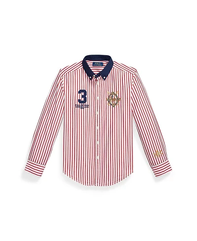 Polo Ralph Lauren Boys 8-20 Pony Crest Striped Poplin Shirt