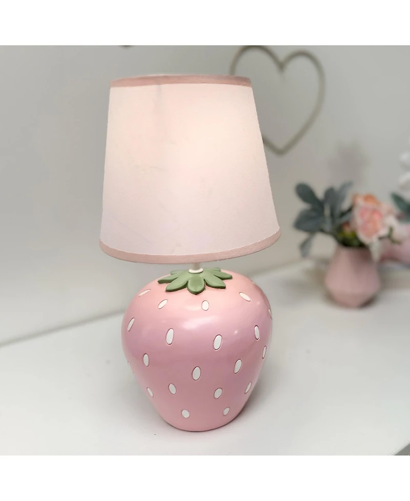 Bedtime Originals Flower Power Hand-Painted Custom Strawberry Lamp with Shade