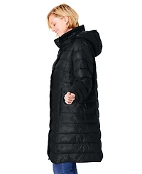 Woman Within Plus Long Packable Puffer Jacket