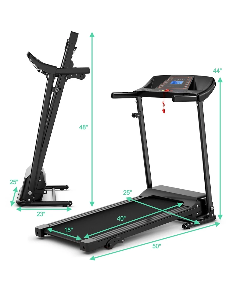 Skonyon 1.0 Hp Foldable Treadmill Electric Support Mobile Power