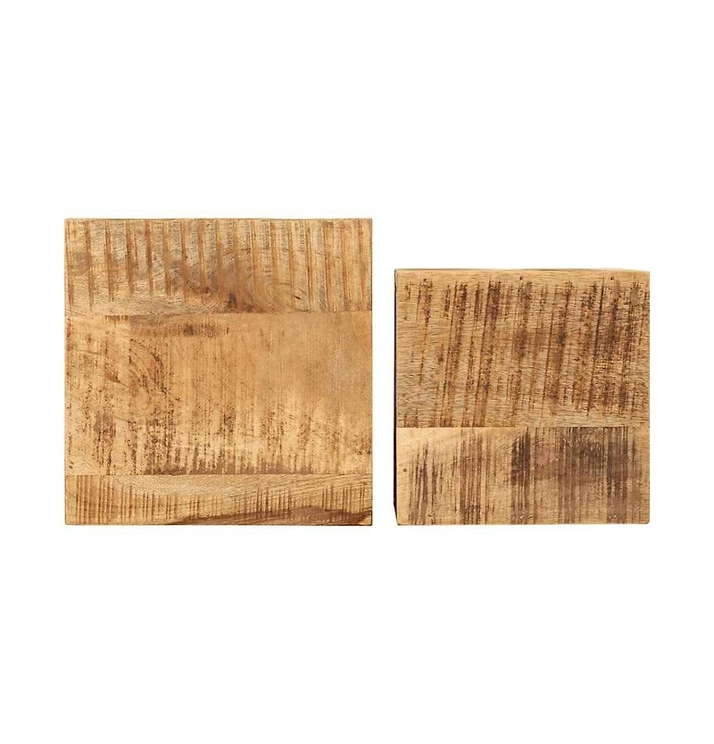 Plant Stands 2 pcs Solid Wood Mango