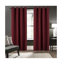 Rt Designers Collection Cabana Two Pack Premium Grommet Curtain Panel 54" x 84" Burgundy