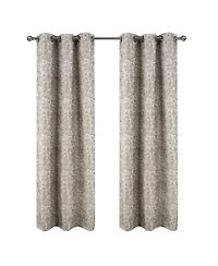 Rt Designer Collection Cambridge Jacquard 2 Pack Luxurious Modern Design Curtain Panel 36" x 84" Taupe