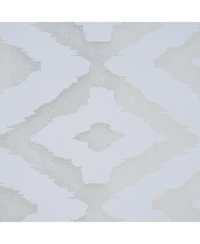 Rt Designer Collection Heathrow Halo Foil Blackout Luxurious Decorative Grommet Curtain Panel 54" x 90" White