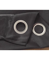 Rt Designer Collection Anchorage 2 Pack Blackout Grommet Luxurious Modern Design Curtain Panel Pair 36" x 84" Charcoal